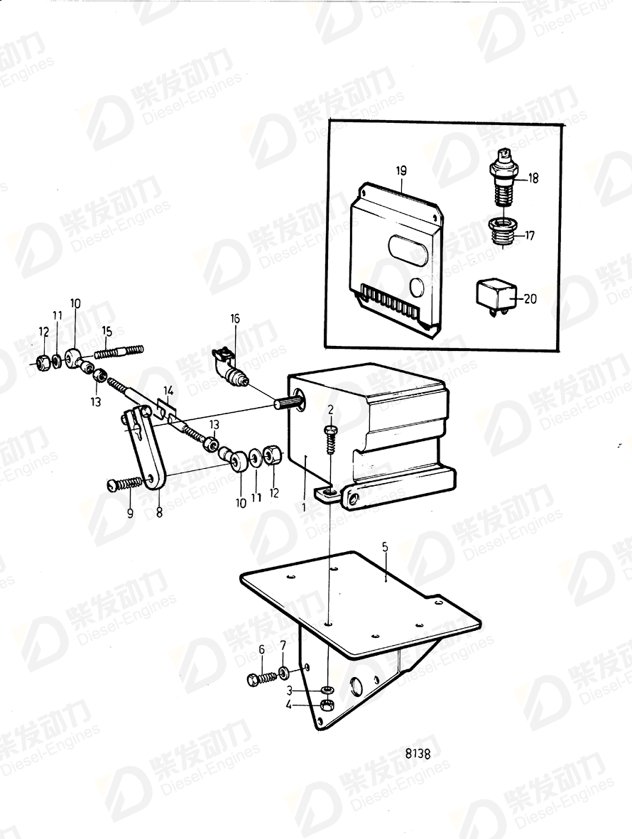 VOLVO Bracket 862848 Drawing